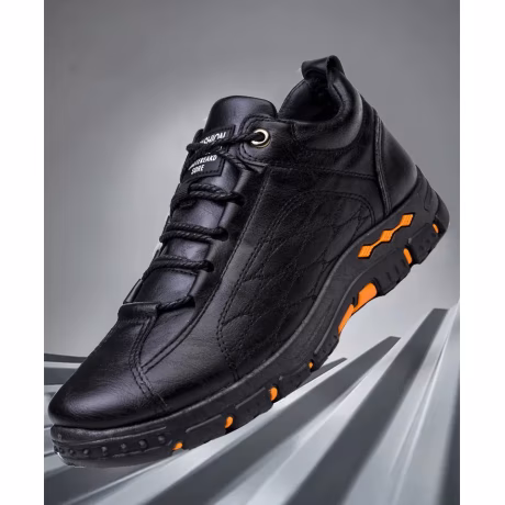 PU leather upper fleece Lining Outdoor Water Resistant Men Warm Snow Boots Winter Hiking Boots men winter walking shoes