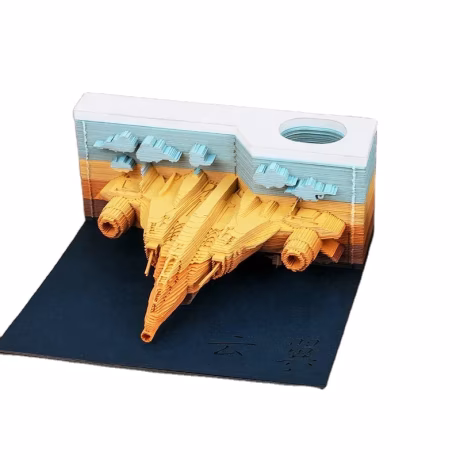 School Supplies New Term Begin Gift Set Custom New Corporate Gift 3D Paper Fighters Model Memo Pad Promotion Gift Items