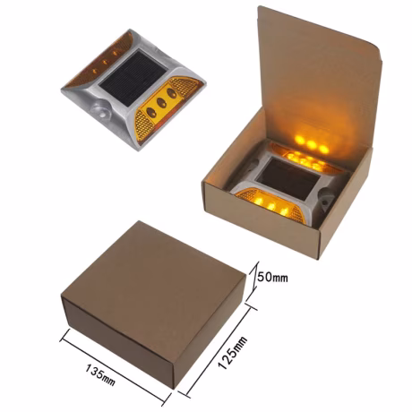 Traffic Safety Pathway Marker Light Aluminum Cat Eye Solar Power Road Stud Light