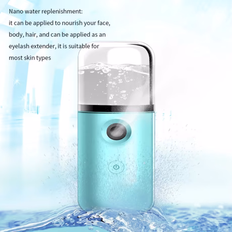 Usb Facial Steamer Ionic USB Cable Charging Mini Portable Nano Mist Sprayer Facial Led 1 Year / 12 Months,1 Year Nano Gold Water