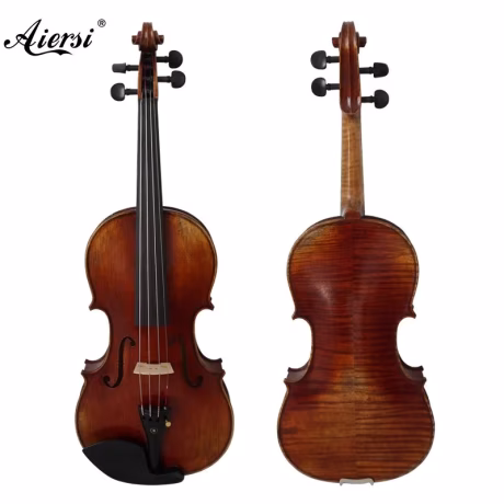 Wholesale handmade oil painting antique violin with rectangle foam violin case