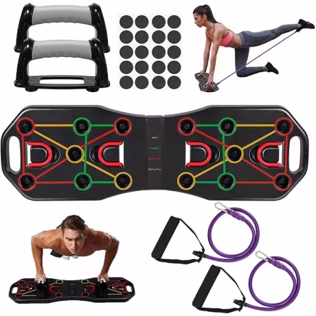 13 In 1 Multifunctional Portable Gym Home Fitness Push-up Bracket Board Push Up Rack Board with Pull Rope
