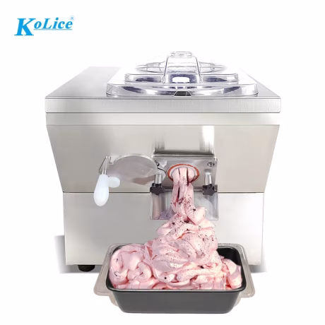 2023 can feed fresh fruits nut puld batch hard vertical ice cream freezer maker gelato making machine with bottom discharge door