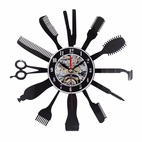 antique style Vinyl Record Wall Clock home decor barber shop designs