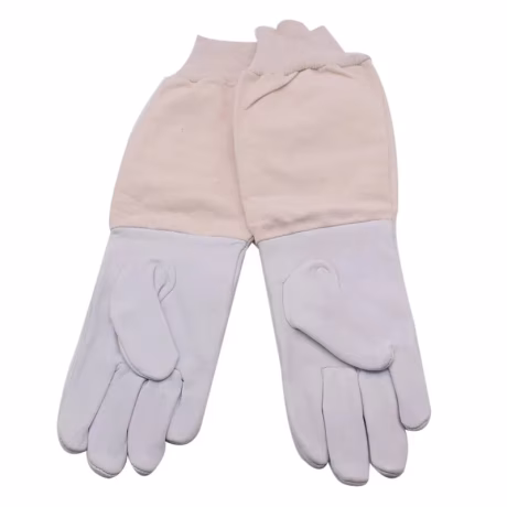 CHINABEES European Beekeeping Gloves Canvas Sheepskin Beekeeping Equipment Beekeeping Tools Gloves with Long Sleeves