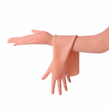 Crossdresser Artificial Female Silicone Hands Sleeves With Nail Scar Cover Simulation Human Skin For Halloween Party Cosplay