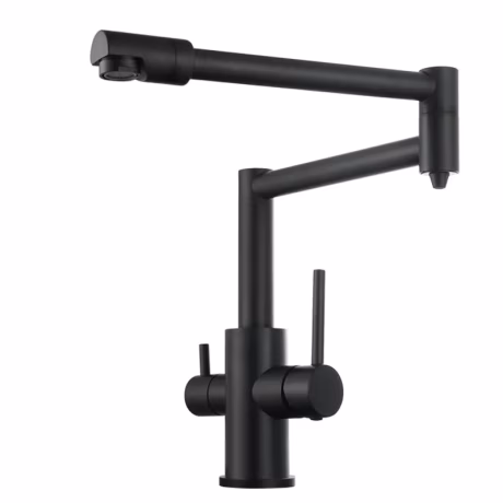 Deck Mount Pot Filler Faucet Folding Kitchen Faucet