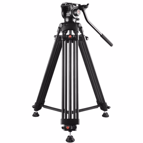 Dropshipping PULUZ Heavy Duty Video Camcorder Aluminum Alloy Tripod with Fluid Drag Head for DSLR SLR Professional Camera Tripod