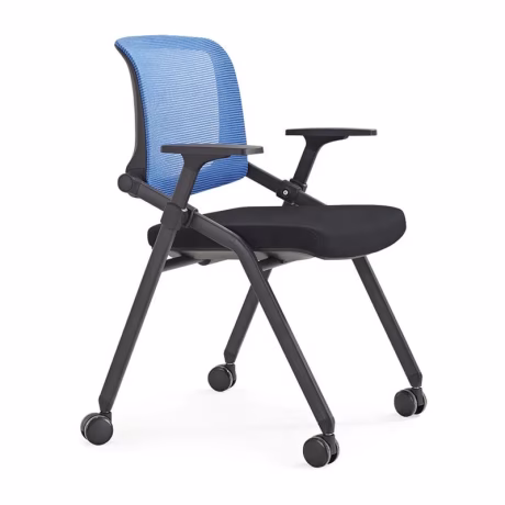 Ergonomic Folding Office Mesh Chair Armrest Modern Black Green Red Orange Blue Spring Style in Stock