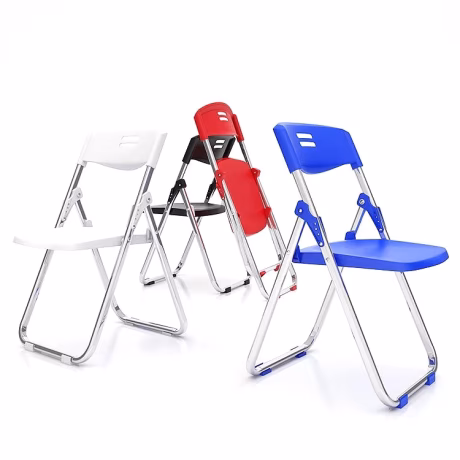 Factory Price Folding Office Chair Meeting Training Strong Computer PC Desk Gaming Chair 150Kg Capacity Foldable Steel Chair