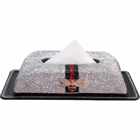 Fancy Creative Luxury fashion Amazon Top Seller European Style Crystal Rhinestones Tissue Box for car Home Decoration