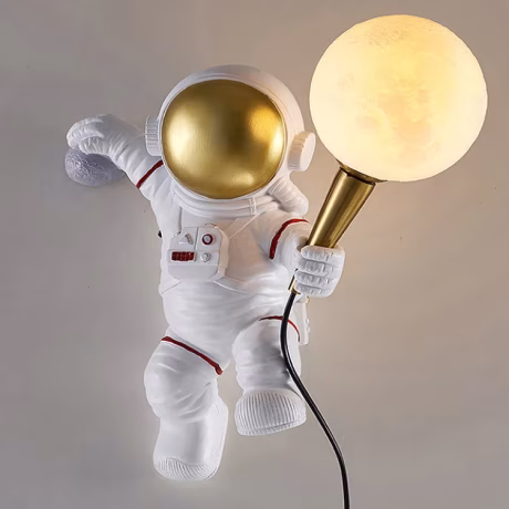 Mercury Wall Lights Living Room Decoration Figurine 3D Statue Table Lamp Decorative Office Spaceman Novelty Lamps
