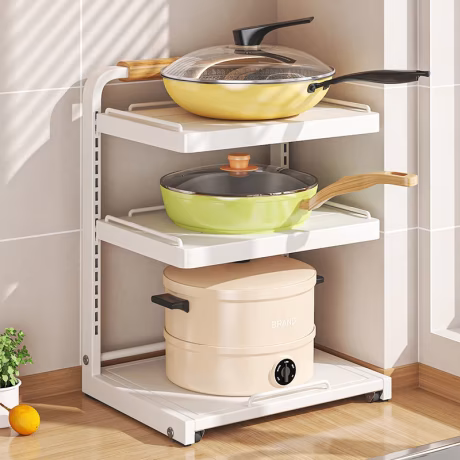 metal home Pull-out 5 Tier Microwave oven grill racks adjustable air fryer shelf Kitchen appliances Storage organization holder
