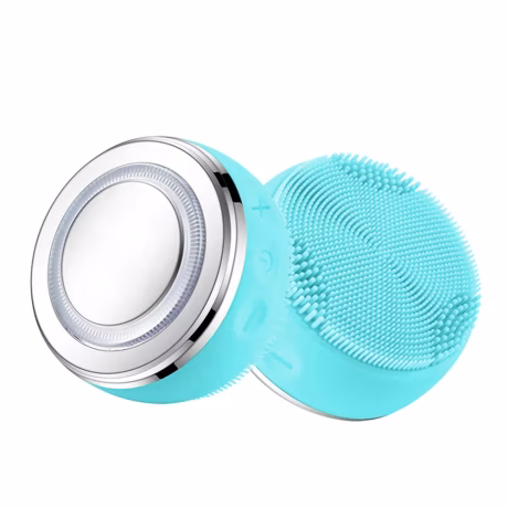 Mini Electric Silicone Face Cleaning Brush Spa Ultrasonic Face Scrubber Massager Sonic Vibrating Facial Cleansing Brush