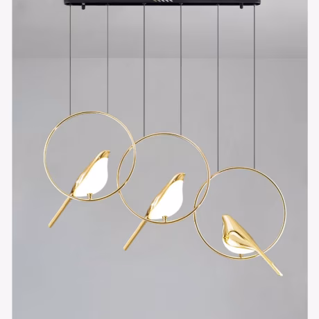 Nordic Creative Bird Led Chandeliers Bar Dining Room Drop Lights110V-240V Ring Home Decorate Novelty Loft Bird Hanging Lamps