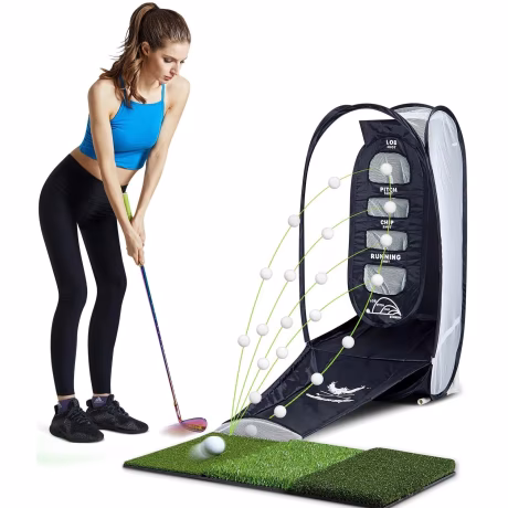 One-piece Backyard Collapsible Golf Hitting Net Indoor Chipping Practice Target Training Aids