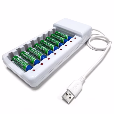 PUJIMAX High Quality 8 Slots Nimh Battery Charger For Nicd Battery For Flashlight Toy Electronic Equipment Accessories Charge