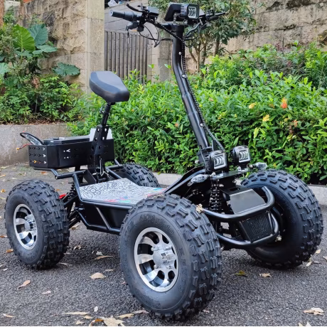 Travel e scooter 10000 watt mountain beach 4 wheels folding electric atv four wheel scooter 60v 60ah 21 inch