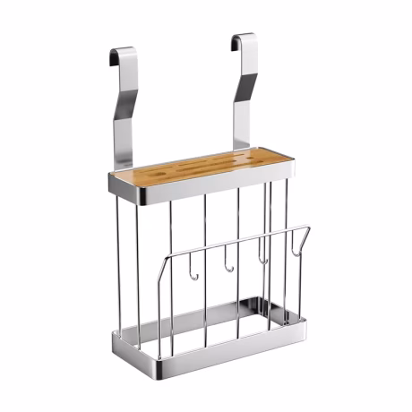Wall Hanging Piece Stainless Steel Knife Rack Cutting Board Rack Holder For Kitchen