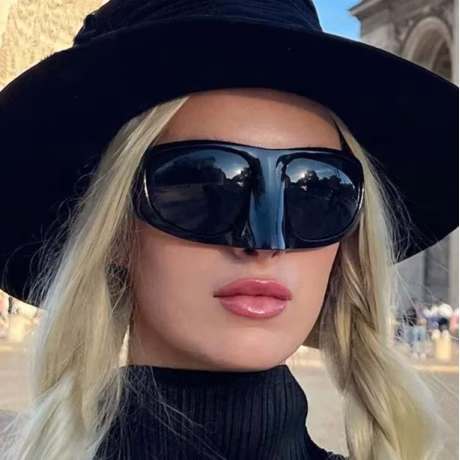 Y2K Oversize Punk Sunglasses Goggle 2023 New Women Hip Hop Eagle Sun Glasses Men Future Technology Sense Black Silver Mask UV400