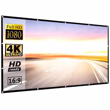 Yinzam Universal Portable 150 inch 16:9 Projector Canvas Screen Idea for Home / Outdoor / Traveling Projection Folding Screens