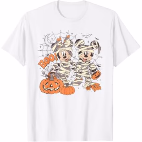 Disney Mickey and Friends Halloween Boo! Mummy Mickey Minnie T-Shirt