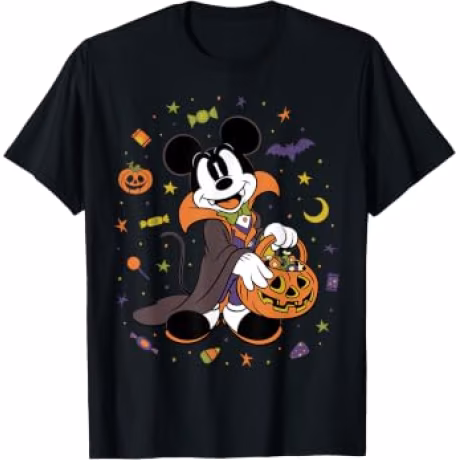 Disney Mickey Mouse Halloween Vampire Trick-or-Treat Icons T-Shirt