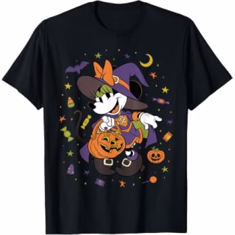 Disney Minnie Mouse Halloween Witch Trick-or-Treat Icons T-Shirt