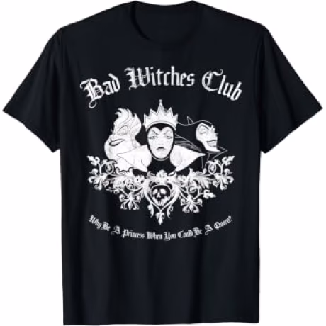 Disney Villains Bad Witches Club Group Shot Vintage T-Shirt
