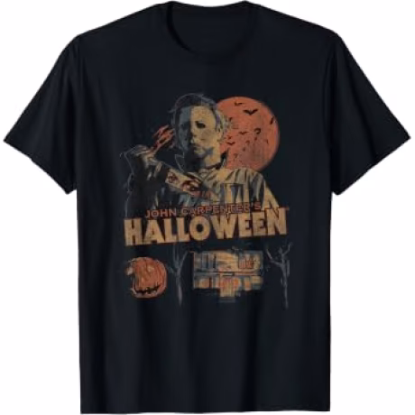 Halloween Vintage Fall Inspired Collage Retro Horror Movie T-Shirt