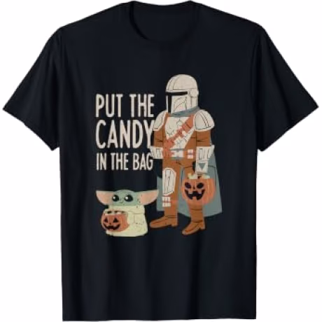 Star Wars The Mandalorian Halloween Put The Candy Distressed T-Shirt