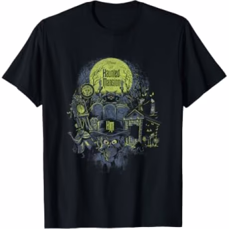 The Haunted Mansion Halloween Haunted Montage Retro Poster T-Shirt