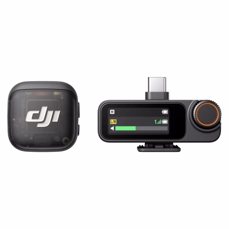 DJI Mic 3 (1 TX + 1 RX), Wireless Lavalier Mic for iPhone/Camera/Android